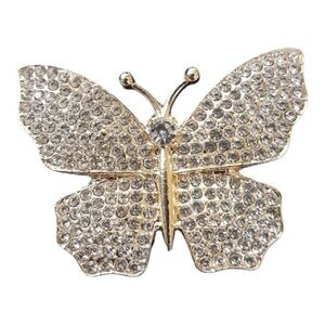 Butterfly Brooch with Rhinestone